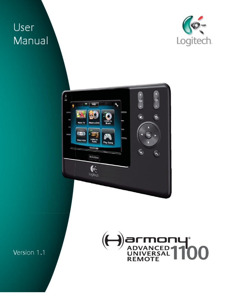Logitech Harmony 1100 User Manual | Wireless | Icon (Computing)