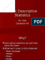 Basic Descriptive Statistics