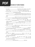 Verbtenses Exercise