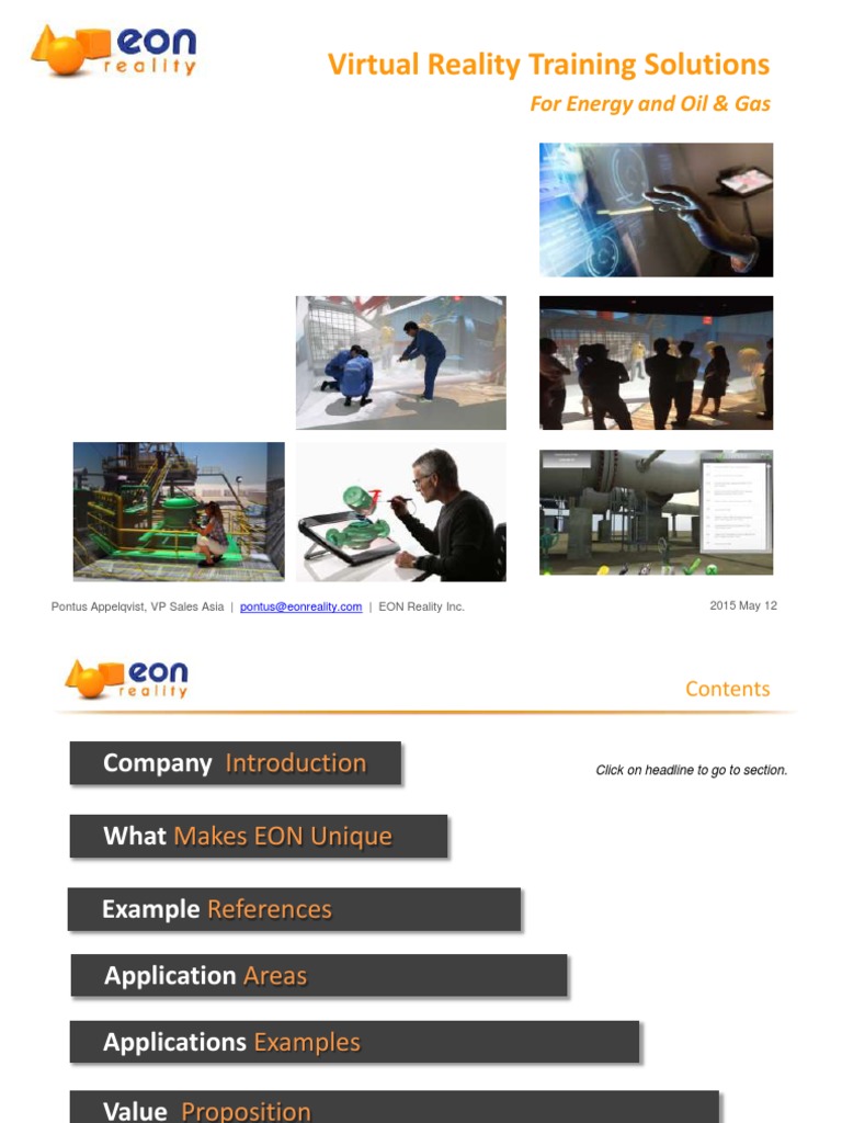 EON - Reality Oil - Gas 2015 June 30 | PDF | Virtual Reality | Simulation
