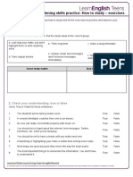 How To Study - Exercises 1 PDF