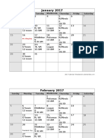 2017 Meeting Schedule