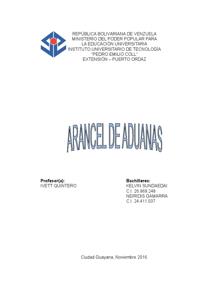 Definición y Efectos del Arancel Aduanero | PDF | aduana | Arancel