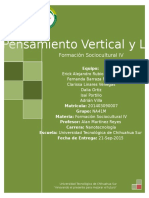 Actividad Pensamiento Vertical y Lateral (Erick, Fernanda, Adrian, Isai y Dalia)