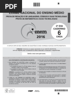 Prova de Redação Enem 2016