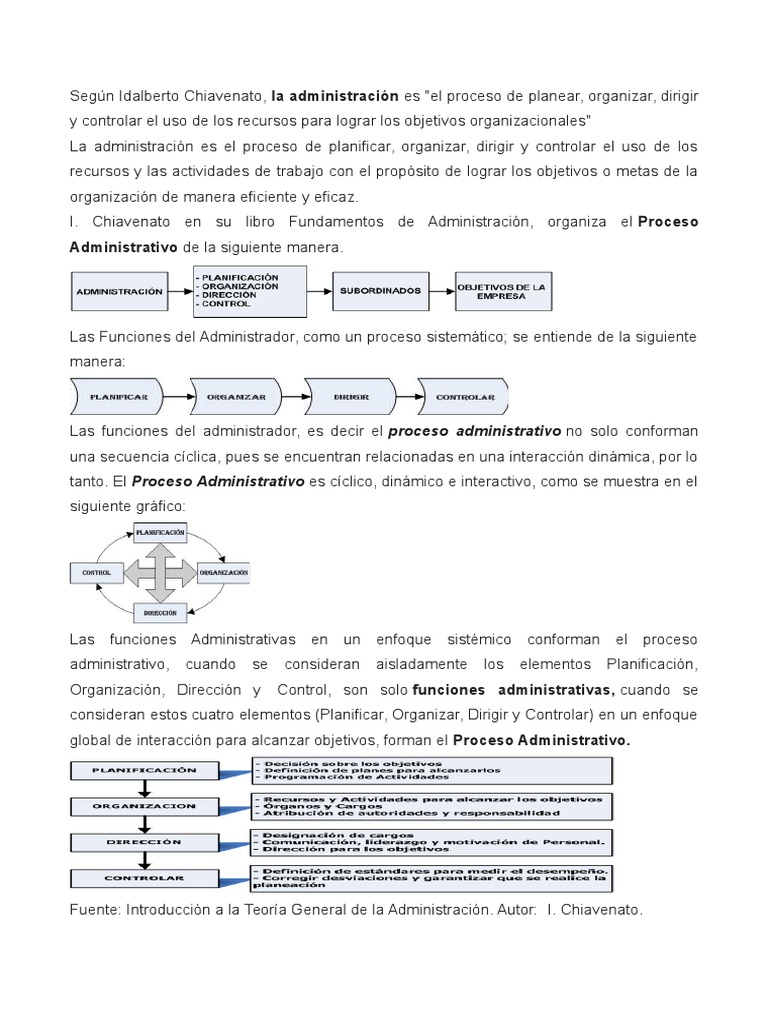 Según Idalberto Chiavenato Pdf Science Planificación
