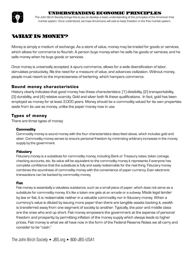 Understanding Economic Principles - What Is Money? | PDF