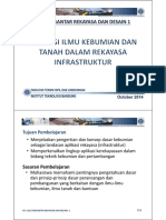 KU-1101 PRD-1 - FTSL - Aplikasi Ilmu Kebumian Dan Tanah Dalam Rekayasa Infrastruktur (Week-7) 2014 PDF