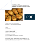 'Coxinha de Mandioca Com Recheio de Carne