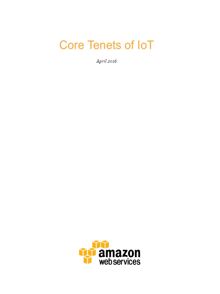 Core Tenets of Iot1 | PDF | Internet Of Things | Cloud Computing