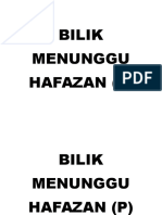 BILIK MENUNGGU HAFAZAN