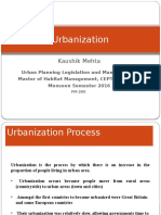 Urbanization: Kaushik Mehta