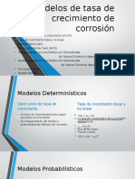 Modelos Tasa Crecimiento de Corrosión