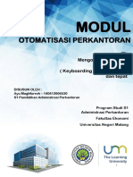 Modul Cara Mengetik (Keyboarding) Dengan Cepat Dan Tepat