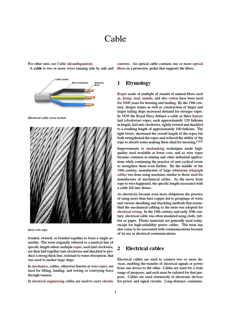 Cable | PDF