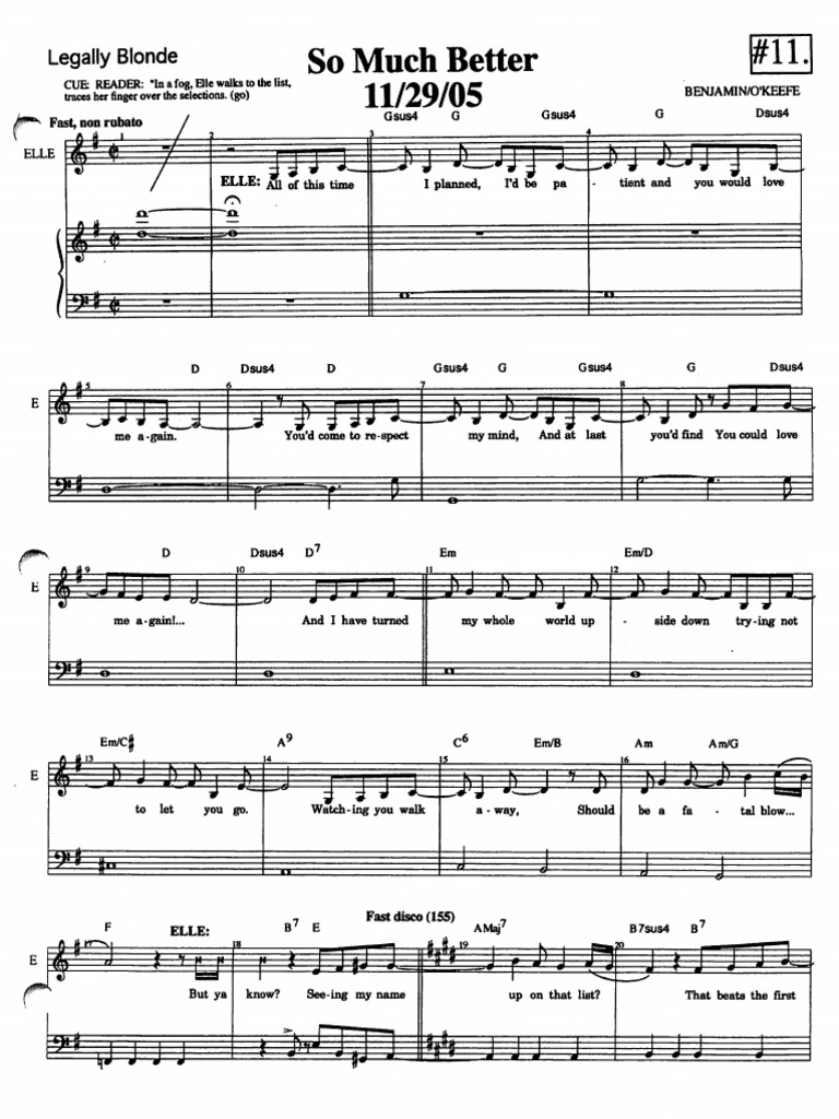 Legally Blonde So Much Better Sheetmusicdownload Pdf Pdf