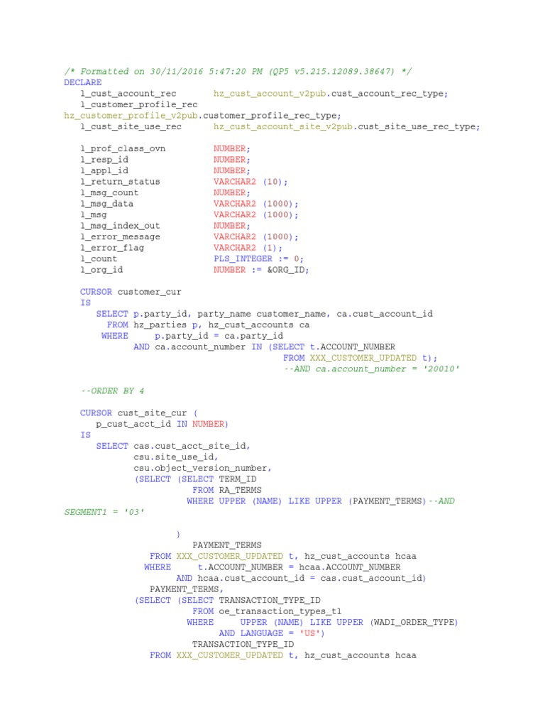 HZ - Cust - Account - V2pub HZ - Customer - Profile - V2pub HZ - Cust ...