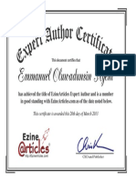 Certified Author Cert