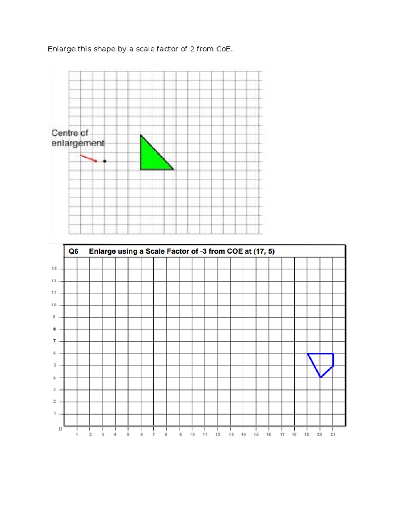 Enlargement Practise | PDF