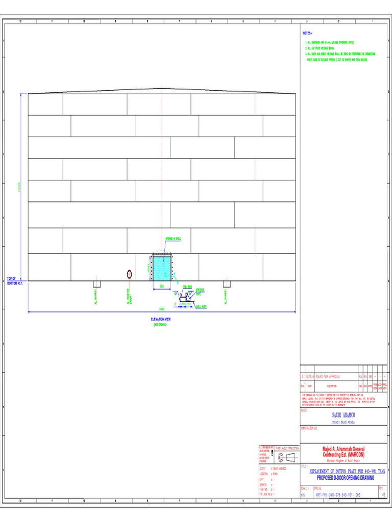 1003 Rev2 DDoor Opening Drawing 945V61 PDF