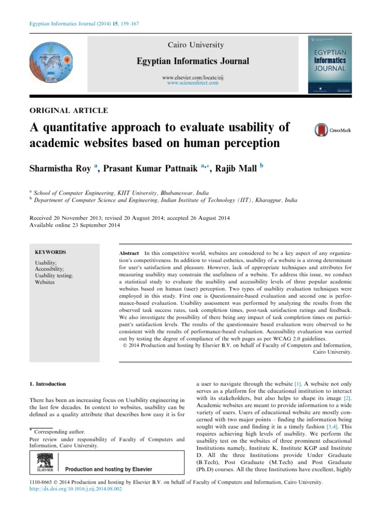 1 Sciencedirect | Download Free PDF | Usability | Websites