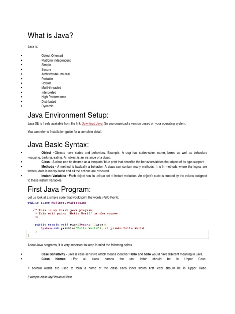 Java Short Notes | PDF | Method (Computer Programming) | Control Flow