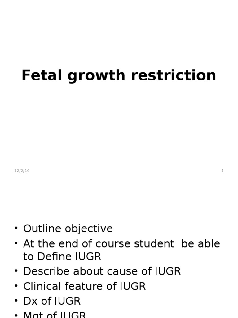 Fetal growth restriction.pptx Fetus Prenatal Development Free 30