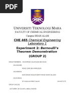 Lab Report Bernoulli Theorem Demonstration (Full Report)