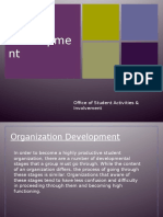 Group Developme NT: Office of Student Activities & Involvement