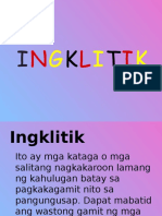 Ingklitik Report