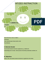 Systematized Instraction: B. Parts of Lesson Plan I. Header