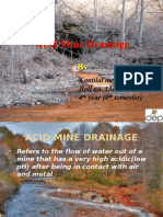 Acid Mine Drainage: Kantilal Meena Roll No. 13154007 (IDD) 4 Year (8 Semester)