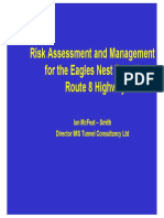 Risk Assessment and Management For Eagles Nest Tunnel