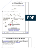Electric Field, Line Charge