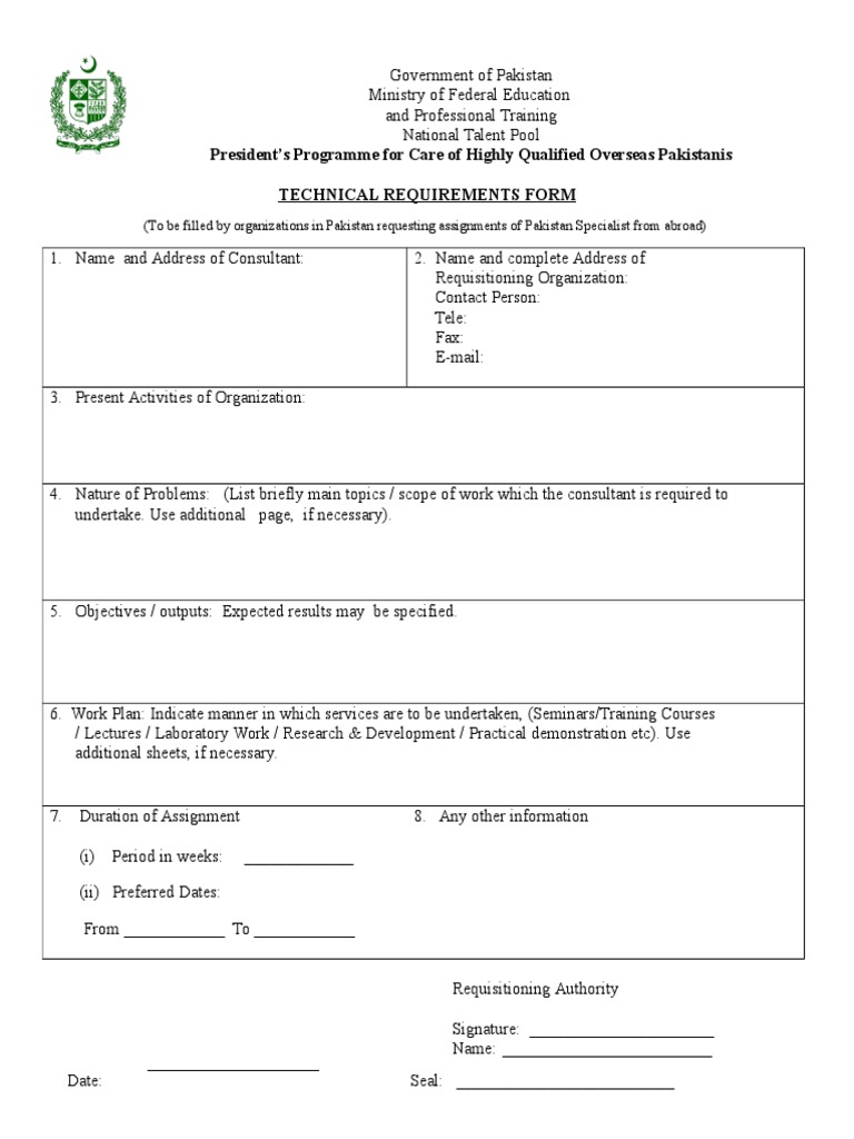 Technical Requirements for Consultants | PDF | Career & Growth