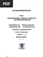 Download International Versus Domestic Entrepreneurship by ather1000 SN33302086 doc pdf