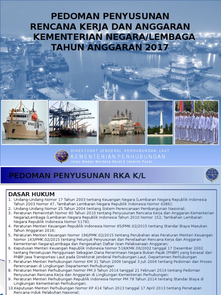 Pedoman RKA Kementerian Perhubungan 2017 | PDF | Bisnis | Pengelolaan ...