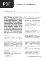 Effects of Surface Roughness On Microinjection Molding