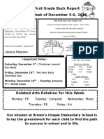 The First Grade Buck Report For The Week of December 5-9, 2016