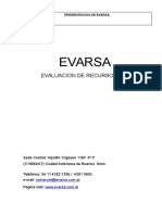 Presentación EVARSA 0911