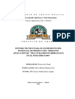 Estudio Técnico para El Incremento Del Potencial de Producción Mediante Aplicación de "Fracturamiento Hidráulico en El Pozo DRD-X1001"