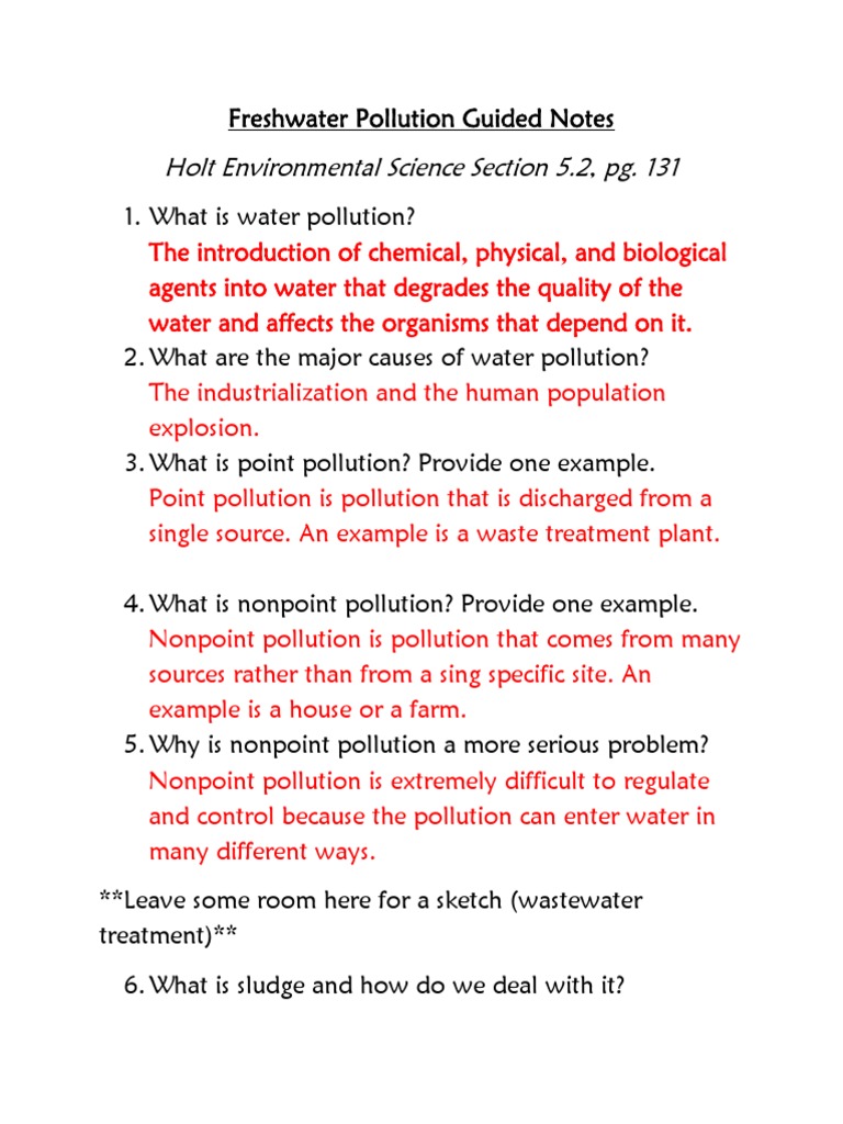 Understanding Freshwater Pollution Issues | PDF | Water Pollution ...
