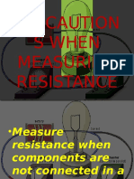 Precautions When Measuring Resistance