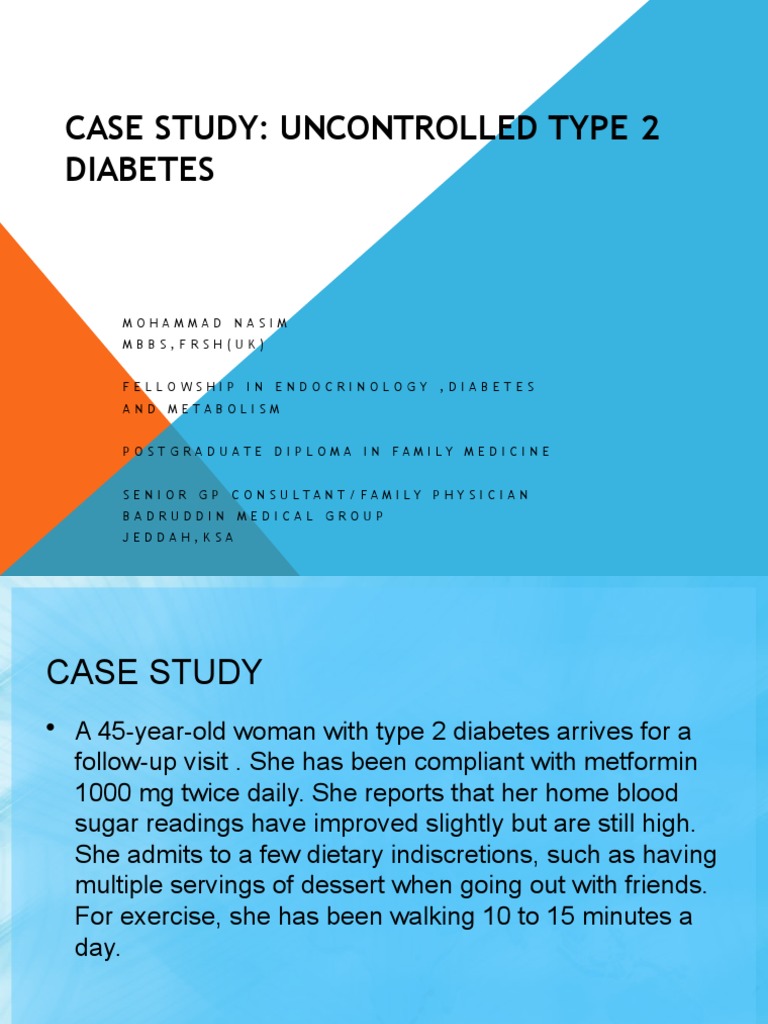 case study on diabetes type 2