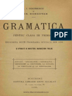 [1895] Odobescu, Alexandru I. (1834-1895) - Gramatica Pentru Clasa a III-A Primara