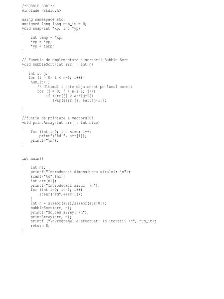 Bubble Sort | PDF | Teaching Methods & Materials | Technology & Engineering
