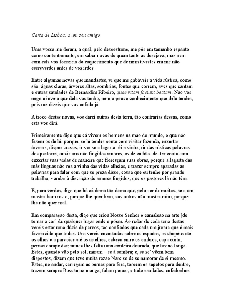 Carta de Camões: Novas de Lisboa | PDF | Santo | São Pedro