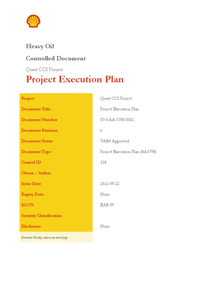 Quest CCS Project Execution Plan | PDF | Carbon Capture And Storage ...