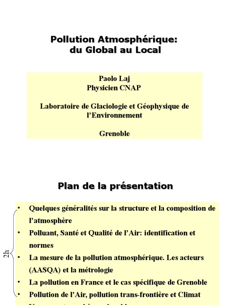 Pollution Atmosphérique : Impact et Mesures | PDF | Pollution de l'air ...