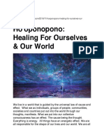 Ho'Oponopono... Healing For Ourself and World